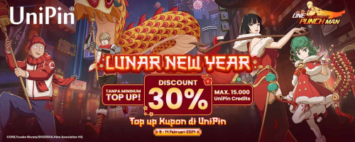 One Punch Man - Lunar New Year Diskon 30% Setiap Hari di UniPin